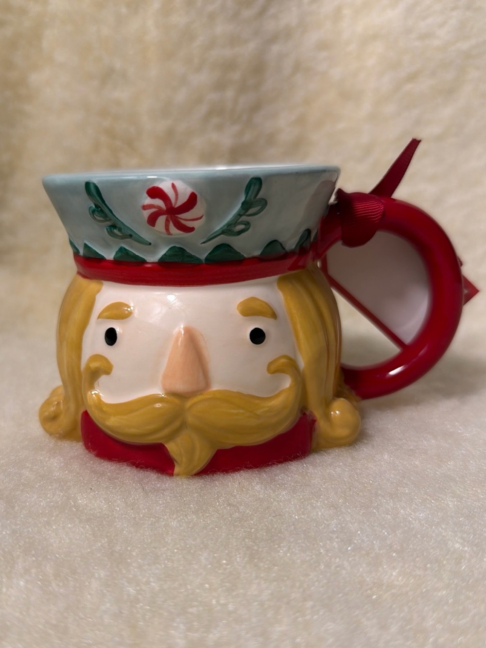 Sur la Table Red and Gold Nutcracker Holiday Mug